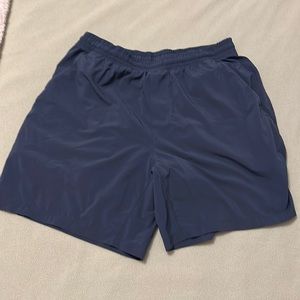 LuluLemon 7” Linerless Pacebreaker Navy Blue Size Large